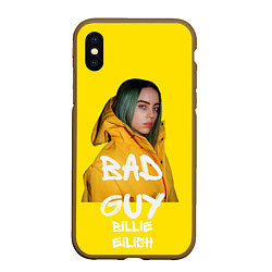 Чехол iPhone XS Max матовый Billie Eilish Билли Айлиш, цвет: 3D-коричневый