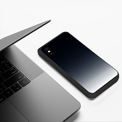 Чехол iPhone XS Max матовый Градиент, цвет: 3D-черный — фото 2