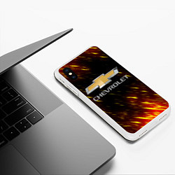 Чехол iPhone XS Max матовый CHEVROLET, цвет: 3D-белый — фото 2