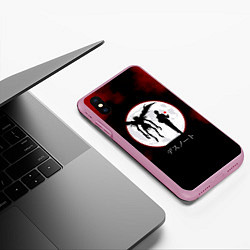 Чехол iPhone XS Max матовый Death Note, цвет: 3D-розовый — фото 2