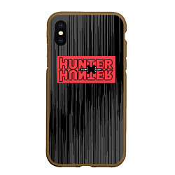 Чехол iPhone XS Max матовый Hunter x Hunter, цвет: 3D-коричневый