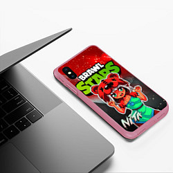 Чехол iPhone XS Max матовый Nita Brawl Stars, цвет: 3D-малиновый — фото 2