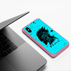 Чехол iPhone XS Max матовый Death Note, цвет: 3D-малиновый — фото 2
