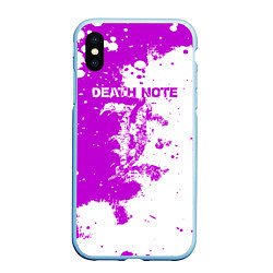 Чехол iPhone XS Max матовый Death Note, цвет: 3D-голубой