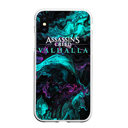 Чехол iPhone XS Max матовый Assassins Creed Valhalla, цвет: 3D-белый