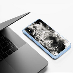 Чехол iPhone XS Max матовый Assassins Creed Valhalla, цвет: 3D-голубой — фото 2