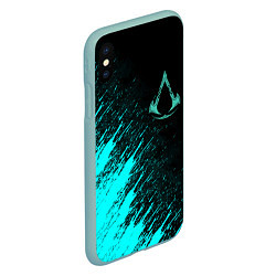 Чехол iPhone XS Max матовый Assassins Creed Valhalla, цвет: 3D-мятный — фото 2