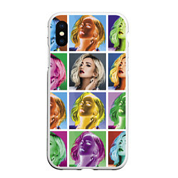 Чехол iPhone XS Max матовый Buzova pop-art, цвет: 3D-белый