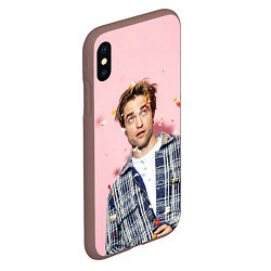 Чехол iPhone XS Max матовый ROBERT PATTINSON, цвет: 3D-коричневый — фото 2