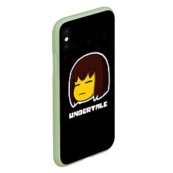 Чехол iPhone XS Max матовый UNDERTALE, цвет: 3D-салатовый — фото 2