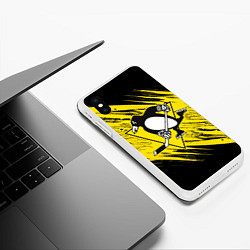 Чехол iPhone XS Max матовый Pittsburgh Penguins Sport, цвет: 3D-белый — фото 2