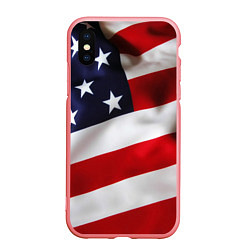 Чехол iPhone XS Max матовый США USA, цвет: 3D-баблгам