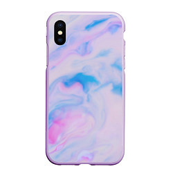 Чехол iPhone XS Max матовый BluePink, цвет: 3D-сиреневый