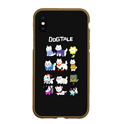 Чехол iPhone XS Max матовый UNDERTALE, цвет: 3D-коричневый