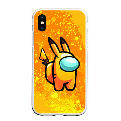 Чехол iPhone XS Max матовый AMONG US - Pikachu