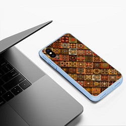 Чехол iPhone XS Max матовый СЛАВЯНСКАЯ СИМВОЛИКА, цвет: 3D-голубой — фото 2