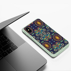 Чехол iPhone XS Max матовый OWLS, цвет: 3D-салатовый — фото 2