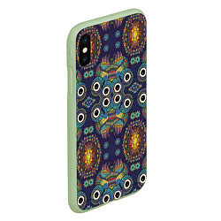 Чехол iPhone XS Max матовый OWLS, цвет: 3D-салатовый — фото 2