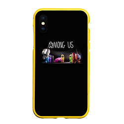 Чехол iPhone XS Max матовый AMONG US, цвет: 3D-желтый