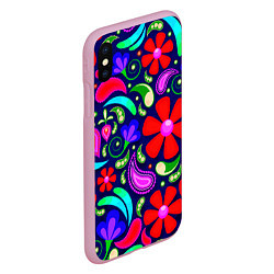 Чехол iPhone XS Max матовый Flower$$$, цвет: 3D-розовый — фото 2