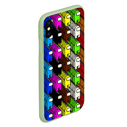 Чехол iPhone XS Max матовый AMONG US, цвет: 3D-салатовый — фото 2