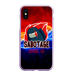 Чехол iPhone XS Max матовый Among us sabotage