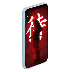 Чехол iPhone XS Max матовый NEON SAMURAI, цвет: 3D-голубой — фото 2