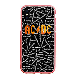 Чехол iPhone XS Max матовый ACDC SONGS Z, цвет: 3D-баблгам