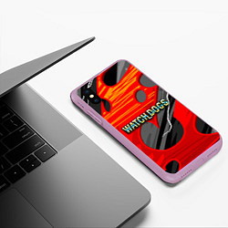 Чехол iPhone XS Max матовый Watch Dogs Recing, цвет: 3D-сиреневый — фото 2
