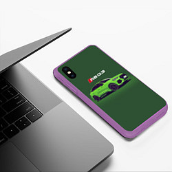 Чехол iPhone XS Max матовый AUDI RS Q3 Z, цвет: 3D-фиолетовый — фото 2