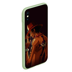 Чехол iPhone XS Max матовый One Piece Портгас Д Эйс, цвет: 3D-салатовый — фото 2