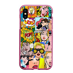 Чехол iPhone XS Max матовый Pop Art