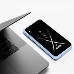 Чехол iPhone XS Max матовый Ronin, цвет: 3D-голубой — фото 2