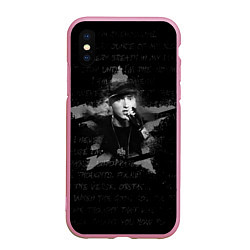 Чехол iPhone XS Max матовый Eminem, цвет: 3D-розовый