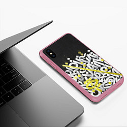 Чехол iPhone XS Max матовый GRAFFITY, цвет: 3D-малиновый — фото 2