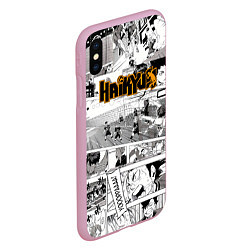 Чехол iPhone XS Max матовый Haikyu, цвет: 3D-розовый — фото 2