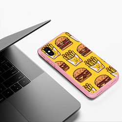 Чехол iPhone XS Max матовый Фастфуд, цвет: 3D-баблгам — фото 2