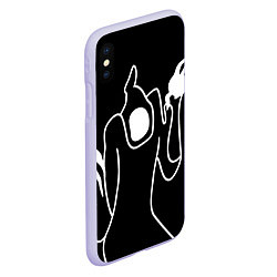 Чехол iPhone XS Max матовый Haunted Family, цвет: 3D-светло-сиреневый — фото 2