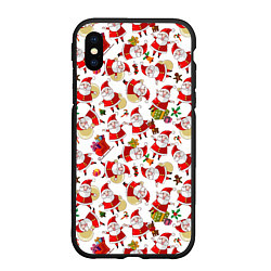 Чехол iPhone XS Max матовый Дед Мороз, цвет: 3D-черный