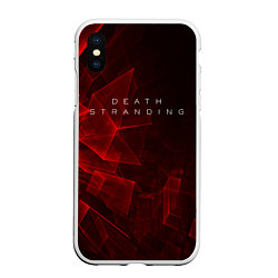 Чехол iPhone XS Max матовый DEATH STRANDING S, цвет: 3D-белый