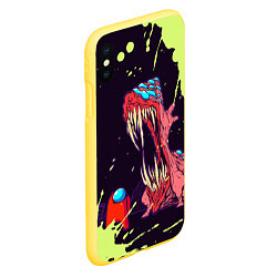 Чехол iPhone XS Max матовый AMONG US - MONSTER, цвет: 3D-желтый — фото 2