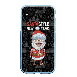 Чехол iPhone XS Max матовый Santa style