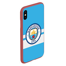 Чехол iPhone XS Max матовый MANCHESTER CITY, цвет: 3D-красный — фото 2