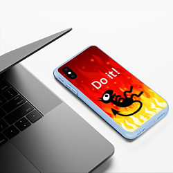 Чехол iPhone XS Max матовый РАЗОЧАРОВАНИЕ ЛЮЦИ, цвет: 3D-голубой — фото 2