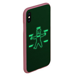 Чехол iPhone XS Max матовый Vault-Boy HP, цвет: 3D-малиновый — фото 2