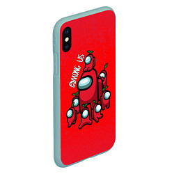 Чехол iPhone XS Max матовый AMONG US, цвет: 3D-мятный — фото 2