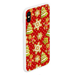 Чехол iPhone XS Max матовый С Новым Годом!, цвет: 3D-белый — фото 2