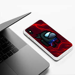 Чехол iPhone XS Max матовый AMONG US - BRAWL STARS CROW, цвет: 3D-белый — фото 2