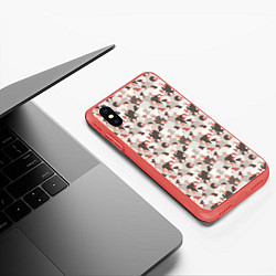Чехол iPhone XS Max матовый КоронаВирус, цвет: 3D-красный — фото 2