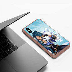 Чехол iPhone XS Max матовый GENSHIN IMPACT, КЭЙА, цвет: 3D-коричневый — фото 2